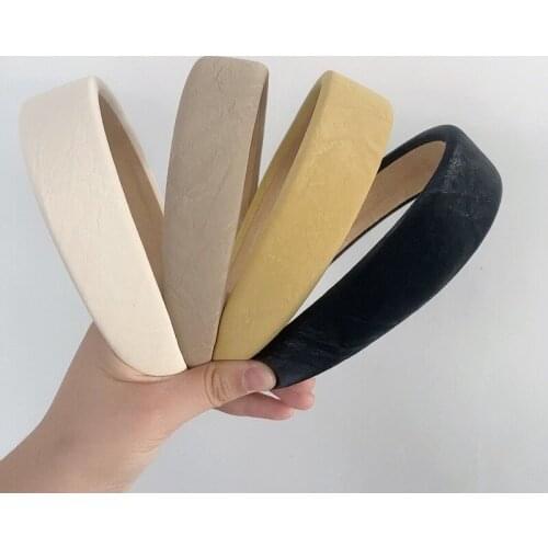 Net celebrity ins solid color wide-brimmed hair band female wash hair band Korean girl out all-match headband head jewelry
