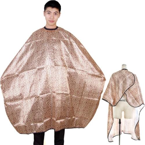 1 Pcs Leoprad Hair Cutting Wrap For Salon Zebra Hairdressing Gown With Metal Hood Closure Hairdresser Cape L-84 In 2 Designs