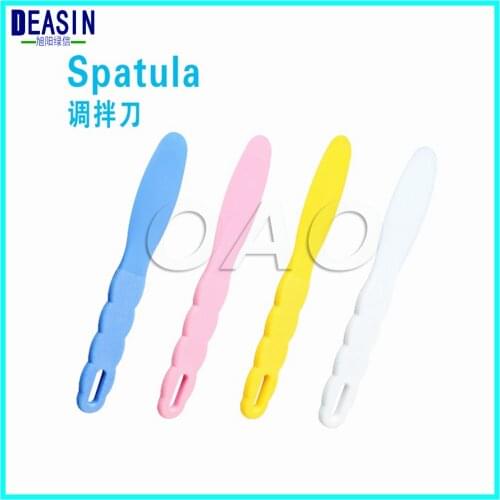 Dental Supplies Dental Disposable Surgical Plastic Cement Plaster Spatula 50pcs Disposable Plastic Spatulas for Mixing Bowels