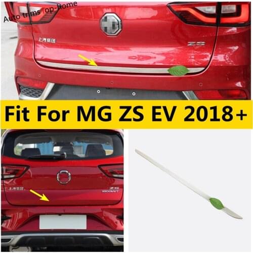 Car Accessories Tailgate Rear Door Bottom Cover Molding Trim Stainless Steel Cover Trim Exterior Kit For MG ZS EV 2018 - 2021