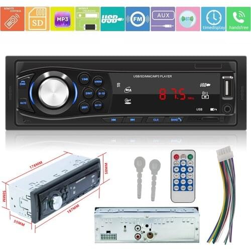 SWM-1028 Car MP3 Multimedia Radio Player 1DIN Car Stereo Radio Bluetooth Autoradio Car Stereo Radio FM Player Aux Input Receiver