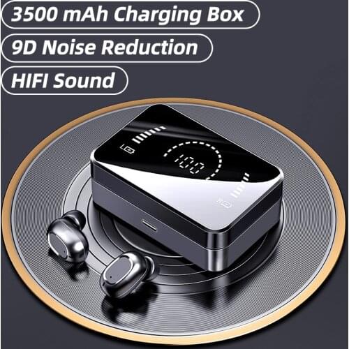A28 Wireless Headphones 3500mAh Charging Box 9D Stereo Sound Active Noise Reduction Waterproof Sports Earplugs With Microphone