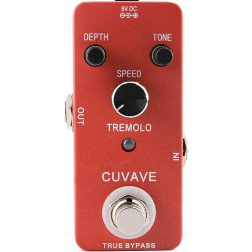 CUVAVE TREMOLO Guitar Effect Pedal Effects Stompbox for Electric Guitar True bypass Depth Tone Rate Control
