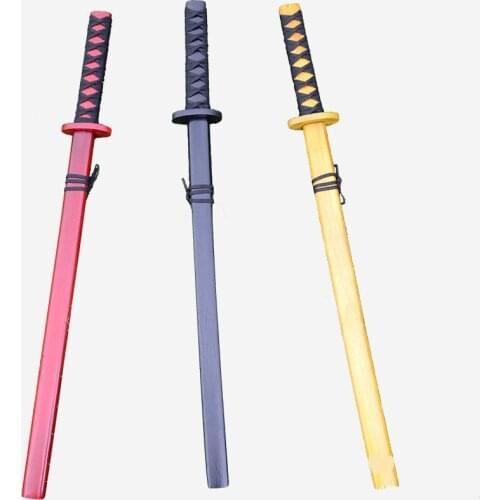Wood Japan samurai sword wool sword singlestick mudao toy show props Katana Child play PK fencing toy Martial art Kung fu lovers