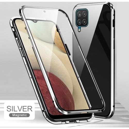 360 Dregee Double-Sided Tempered Glass Magnetic Flip Case Covers For Samsung Galaxy A12 A 12 12A SM-A125F/DSN 6.5'' Coque Fundas