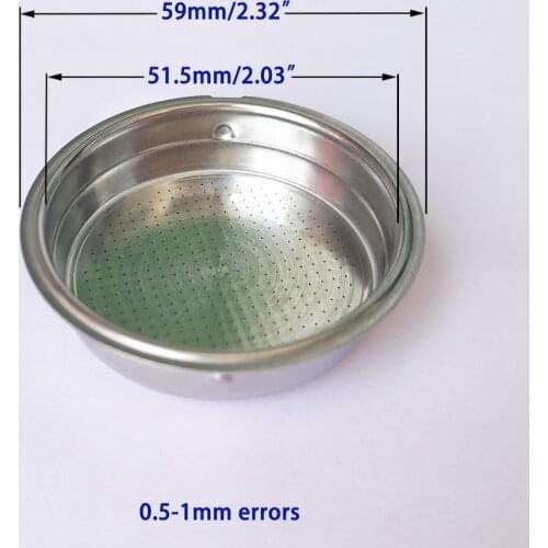 51mm Single-Cup Coffee Machine Pressurized Filter Basket for Household Coffee Maker Accessories Stainless Steel Powder Bowl