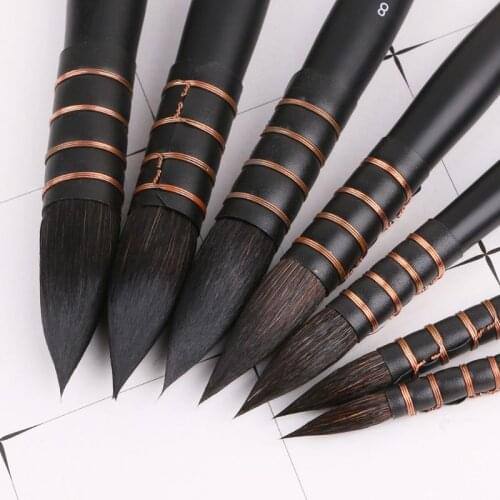 Wooden Handle Squirrel Hair Art Paint Watercolor Brush Artistic Supplies Painting Drawing Wholesale Drop Ship