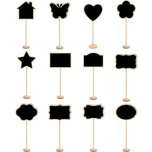 Mini Wooden Chalkboard Plant Markers Creative Blackboard Signs Garden Flowers and Plants Tags Kitchen Restaurant Signs Board