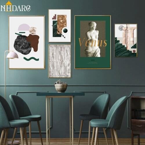 Fashion Poster Venus Geometric Abstract Canvas Print Painting Poster Art Wall Pictures for Living Room Home Decor Wall Decor