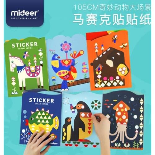 Children Sticker Activity Set Cartoon Ocean Animal Series Mosaic Sticker Kids Handmade DIY Art Toys 3Y