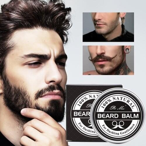 Natural Beeswax Beard Balm Beard Conditioner Professional for Beard Growth Organic Oil Mustache Wax for Beard Smooth Styling 30g