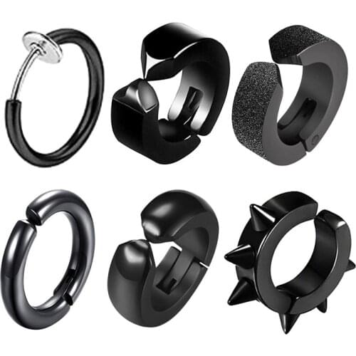 1Piece Stainless Steel Ear Clip Earrings For Women/Men Fashion No Ear Hole Earring Trendy Simple Style Boys and Girls Best Gifts