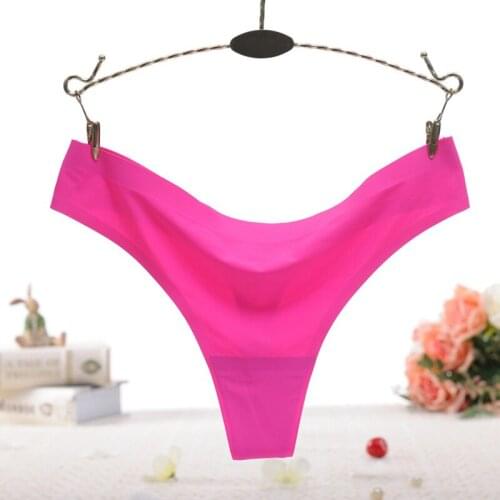 3pcs Womens Panties Underwear Thongs Knickers Sexy Lingerie Seamless G String Bikini Intimates Bragas Mujer Tanga Ice Silk