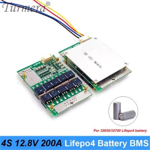 Turmera 4S 12.8V 200A 32650 32700 Lifepo4 Battery BMS Balancing Board for 12V Uninterrupted Power Supply Solar Energy System Use