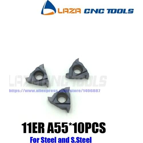 11ER A55 Carbide Threading Inserts 55 Deg External Threading Tips,Indexable Inserts for Threaded Holder SER****11 Cutting sheet