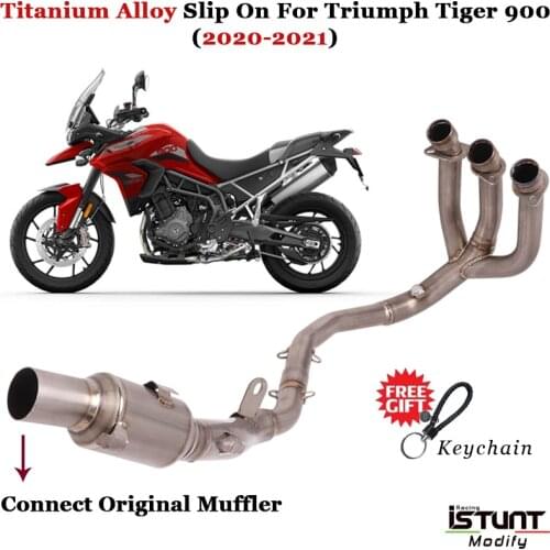 Motorcycle Exhaust Full System Escape Modified Titanium Alloy Front Middle Link Pipe For Triumph Tiger 900 GT/Rally 2020 2021