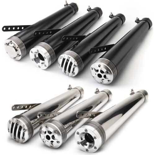 38mm 40mm 43mm 45mm Retro Cafe racer Motorcycle Exhaust Muffler Pipe Modified Tail Exhaust System For CG125 GN125 cb400ss sr400