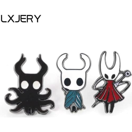 LXJERY Cartoon Game Peripherals Hollow Knight Pin Badge On Backpack Cute Brooch Pins For Clothes Broche For Women Girl Schoolbag