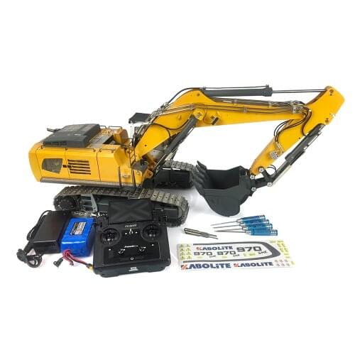 1/14 RC HUINA 2.4G K970 Metal Hydraulic Tracked Excavator Model Battery Radio TH18068-SMT4