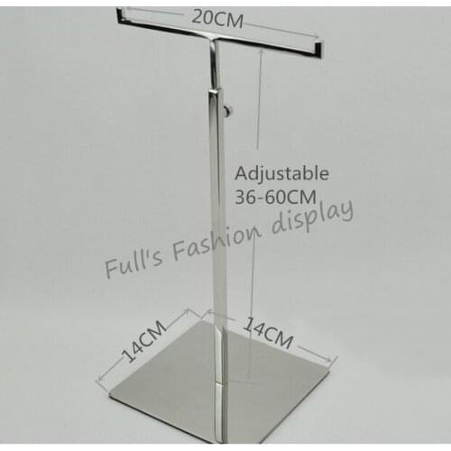 10pcs Adjustable mirror stainless steel Tie silk scarf purse wig backpack handbag display stand holder rack free shipping