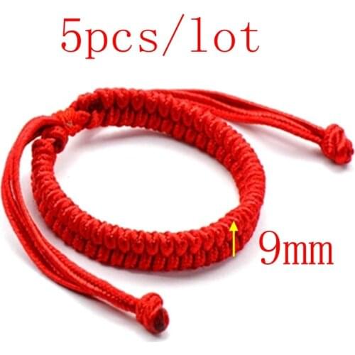 5pcs/lot Fashion party Gifts Red String Bracelet Handmade Accessories Honey Lovers Gift Design For men Women Width 9mm
