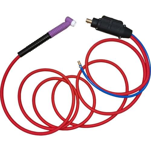 70 Degrees WP17 Flex Body With 4M Red Soft Cable Tig Welding Gun 35-70 Euro Connector