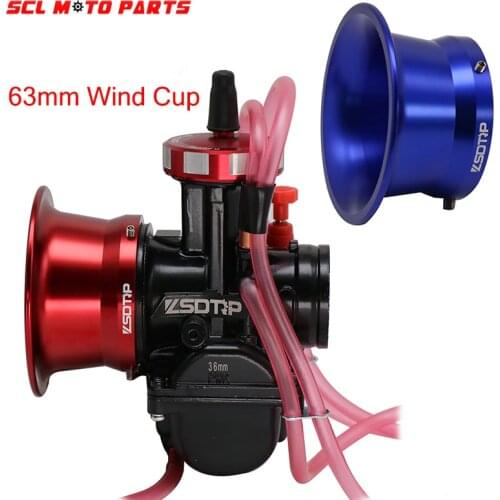 ALconstar-Racing Motorcycle 63mm Carburetor Air Filter Cup wind Cup Color Horn Cup For KEIHI PWK 34 36 38 40 42mm Moto Modified