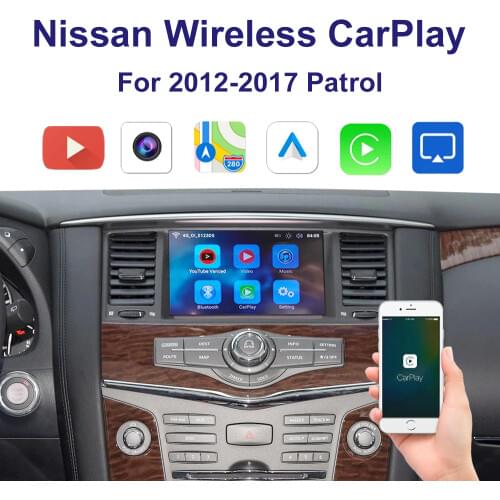 Wireless CarPlay&Android Auto Adapter interface for 2012-2017 Nissan Patrol Multimedia iPhone Android Wireless Carlife Kit