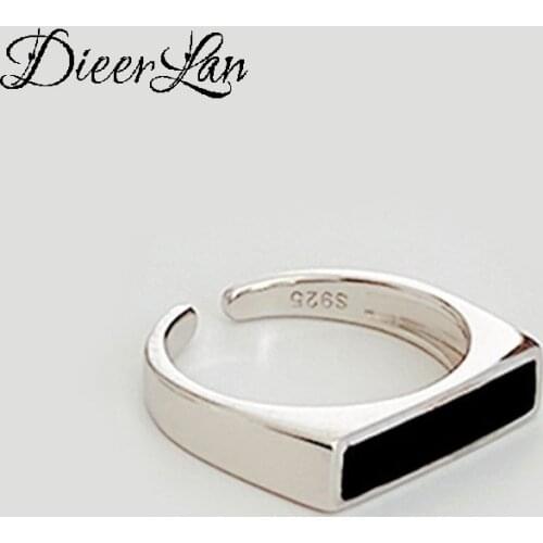 Bijoux Boho 925 Sterling Silver Black Rings for Women Lady Rings Fashion Party Statement Jewelry Wholesale