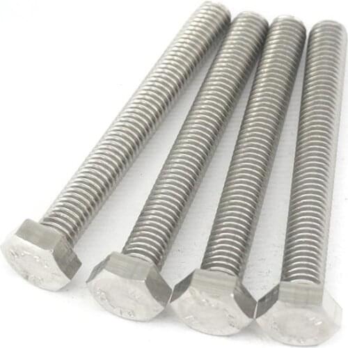 4PCS M8x65mm 304 Stainless Steel Outer Hex Screws Bolts Hexagonal Screws DIN933 For Electrical Machine Equipment