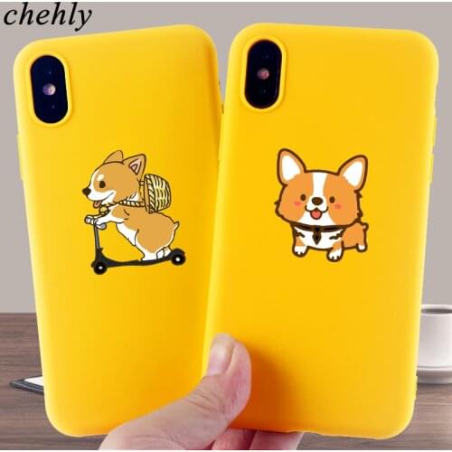 Cute Corgi Phone Case for IPhone 6s 7 8 11 12 Plus Pro Mini X XS MAX XR SE Fashion Cases Soft Silicone Fitted Accessories Covers