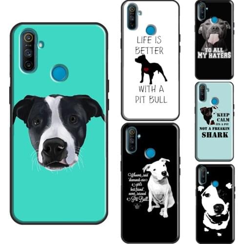 Pitbull Dog Case For OnePlus 8T 7T Nord 7 8 9 Pro Cover For Realme C3 C15 C21 7i Q3 6 7 8 Pro GT Neo