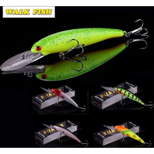 Walk Fish 1Pcs 115mm 11.5G Wobbler Fishing Lure Floating Minnow Crankbait Bass Peche Isca Artificial Baits