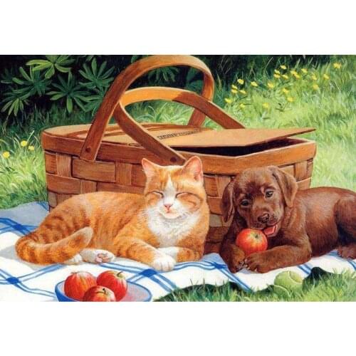 Full square diamond painting cat animals embroidery mosaic dog diamond dotz diy rhinestone picture puzzle toy drawing wall decor