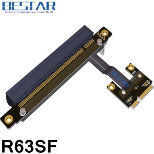 Mini PCIe Half MSATA mPCIe To PCIe 16x PCI-E Riser x16 adapter Card elbow design Right Angle 8Gbps For mining bitcoin miner