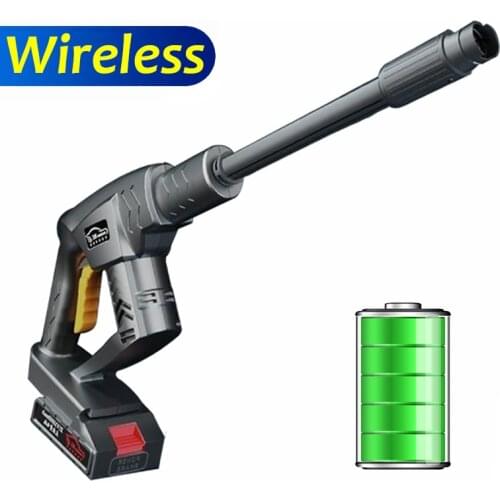 High Pressure Car Washer Wireless/Wired Rechargeable Lithium Battery Auto Spray Water Car Cleaning Gun Portable Handheld Cleaner