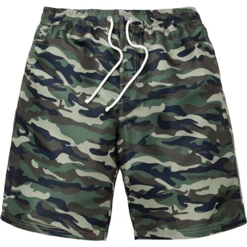 Mens quick-dry beach pants beach holiday camouflage casual shorts sports large size five-point pants