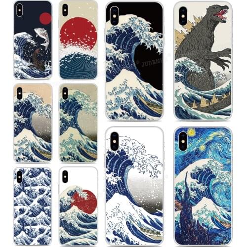 Tpu Soft Silicone Wave off Kanagawa Crane Cover Cases For Blackview A80 A60 BV9600 BV6300 Pro Phone Case Back Protective Cover