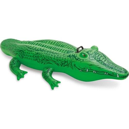 Inflatable Crocodile Seat Summer Swimming Pool Ride PVC Alligator Floating Water Row Children Water Play Toys for Beach Party