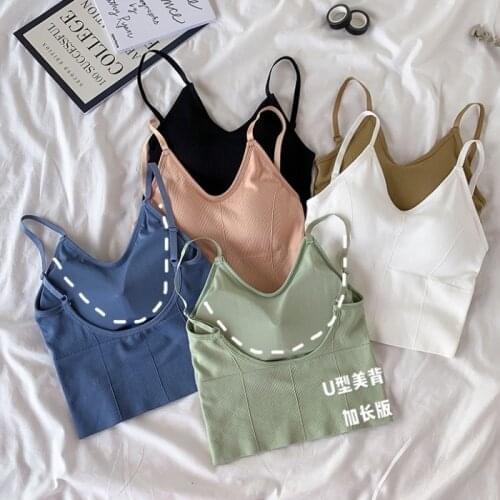 New Korean version student sports suspender vest anti walk wrapped chest underwear sleeveless top womens summer wear