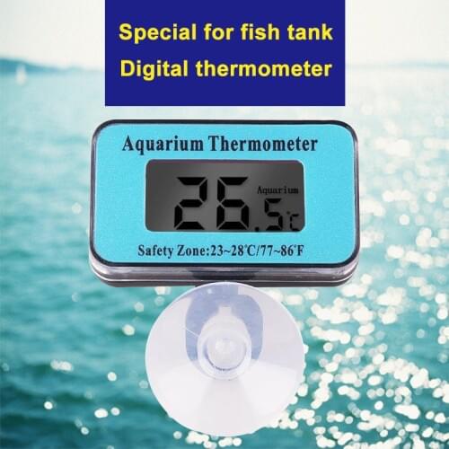 Newly LED Digital Aquarium Thermometer Fish Tank Water Terrarium Temperature With Suction Cup