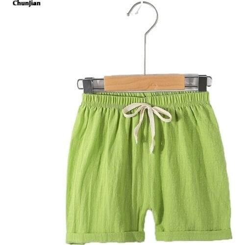 Fashion New Toddler Baby Girls Summer Shorts Comfortable Elastic Waist Loose Pants Beach Shorts for Girl 3-14Years Kids Short