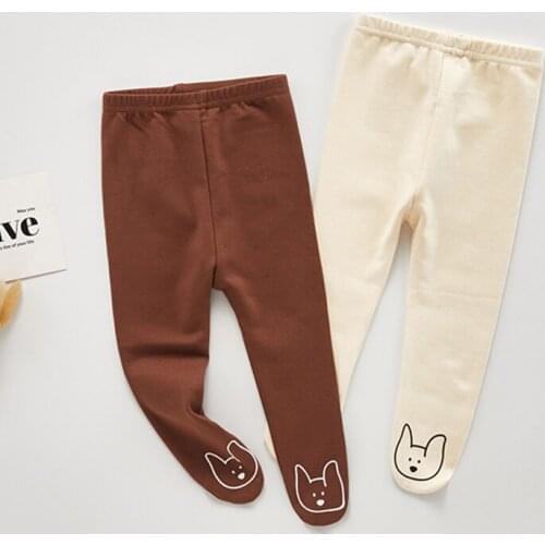 Cute Newborn Baby Pantyhose Clothes Cotton Girls Pant Cartoon Babies and Toddlers with Foot Bottoming Socks Infant Legging 0-24M