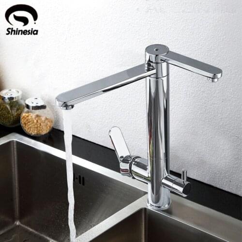 Bathroom Kitchen Purification Faucet Deck Mounted 360 Degree Rotation Mixer Tap Drinking Water Tap for Kitchen Deck Mounted