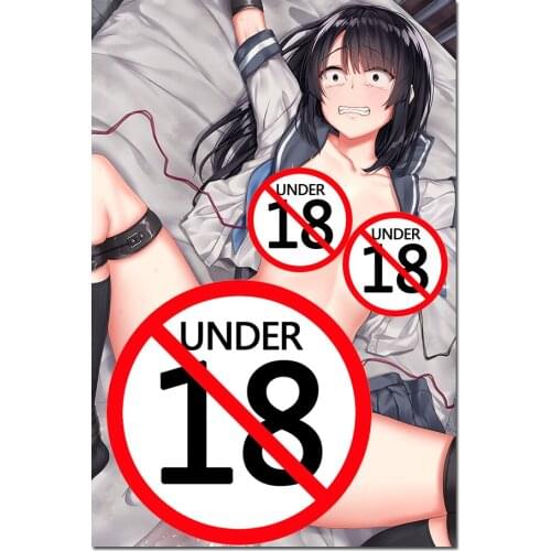 Modern Cartoon Canvas Paintings Electrified Sexy Girl Anime Poster Wall Art Picture Prints for Living Room Decor Unframed