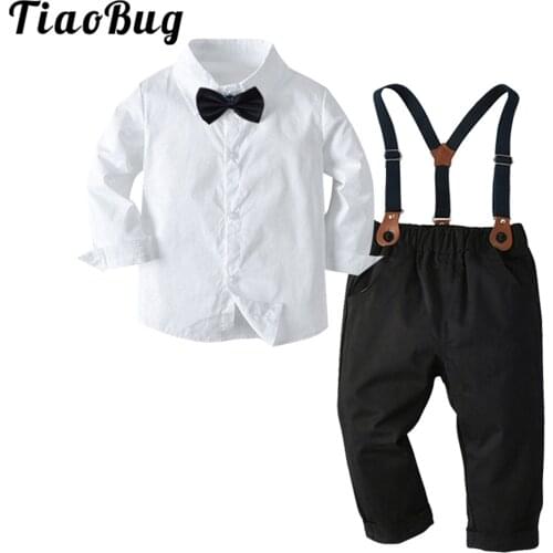 Toddler Boys Wedding Suits Kids Clothes Sets Shirts + Pants 4pcs Childrens Gentleman Outfit Birthday Party Costume Boys Suits
