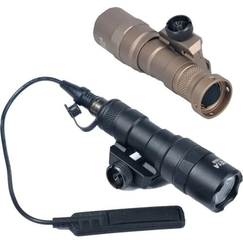 Tactical SF M300B MINI Weapon Light M300 LED Dual Output Scout White Light Rifle Hunting 400 lumen Flashlight
