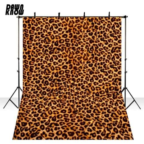 DAWNKNOW New Fabric Flannel Photography Background For Wedding leopard-print Vinyl Background For Children Photo Studio F1019