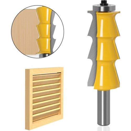 1PC 1/2" 12.7MM 12MM Shank Milling Cutter Wood Carving Louver Shutter Style Router Bit Door Knife Woodworking Tenon Cutter