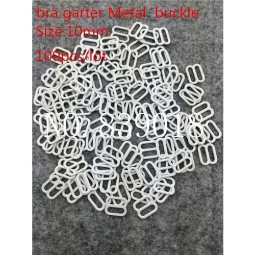 10mm white color 100pcs/lot 8 design Bra Buckles Clip Strap Holders Metal Adjustable buckle